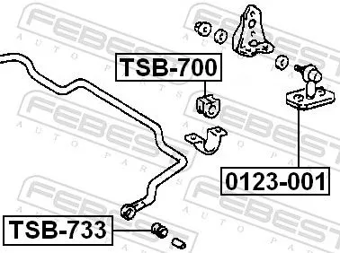 FEBEST Link/Coupling Rod, stabiliser bar (0123-001)