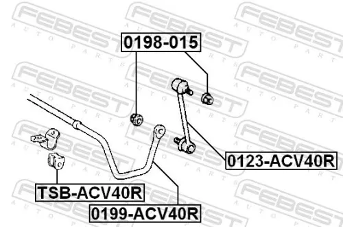FEBEST Link/Coupling Rod, stabiliser bar (0123-ACV40R)