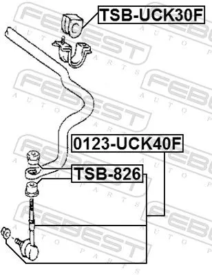 FEBEST Link/Coupling Rod, stabiliser bar (0123-UCK40F)