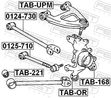 FEBEST Control/Trailing Arm, wheel suspension (0124-730)