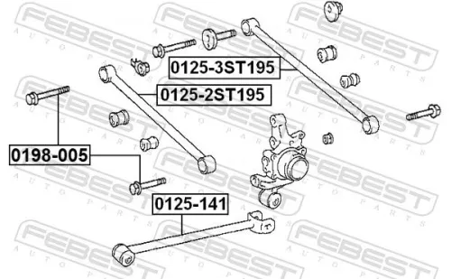 FEBEST Control/Trailing Arm, wheel suspension (0125-141)