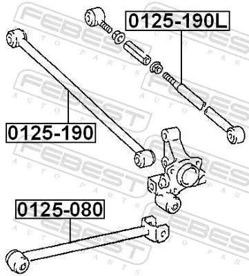 FEBEST Control/Trailing Arm, wheel suspension (0125-190L)
