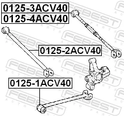 FEBEST Control/Trailing Arm, wheel suspension (0125-1ACV40)