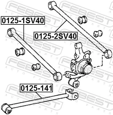 FEBEST Control/Trailing Arm, wheel suspension (0125-2SV40)