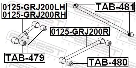 FEBEST Control/Trailing Arm, wheel suspension (0125-GRJ200LH)