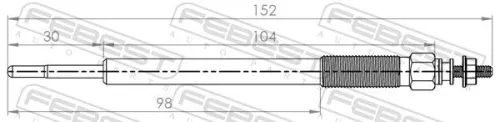 FEBEST Glow Plug (01642-004)