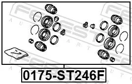 FEBEST Repair Kit, brake caliper (0175-ST246F)