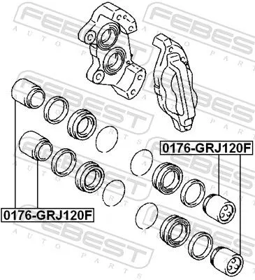FEBEST Piston, brake caliper (0176-GRJ120F)