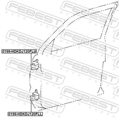 FEBEST Door Hinge (0199-HDKDJ120FLL)
