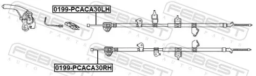FEBEST Cable Pull, parking brake (0199-PCACA30LH)