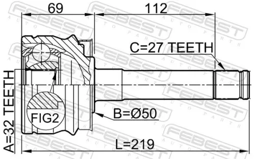 FEBEST Joint Kit, drive shaft (0210-R20)