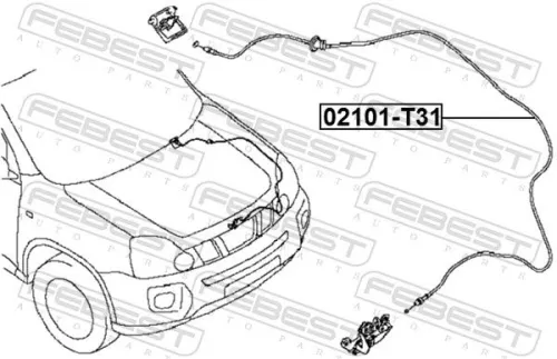 FEBEST Bonnet Cable (02101-T31)