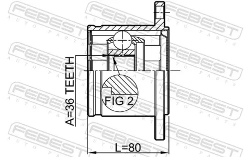 FEBEST Joint Kit, drive shaft (0211-A60)