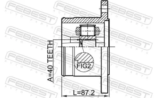FEBEST Joint Kit, drive shaft (0211-TA60R)
