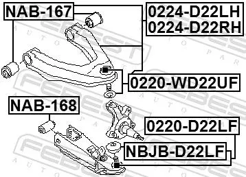 FEBEST Ball Joint (0220-D22LF)