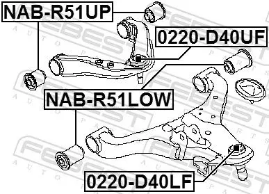 FEBEST Ball Joint (0220-D40LF)