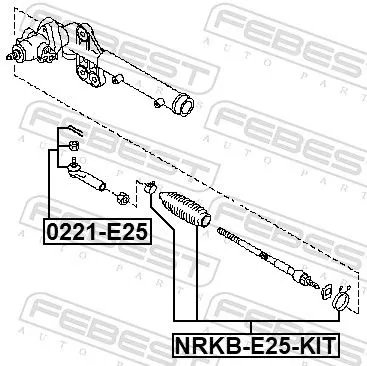FEBEST Tie Rod End (0221-E25)