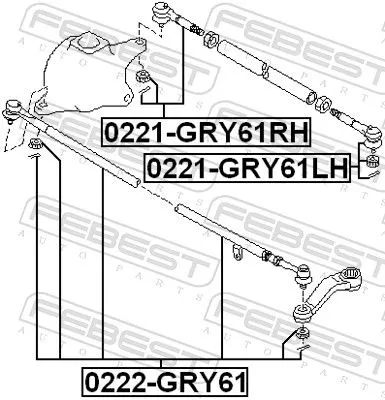 FEBEST Tie Rod End (0221-GRY61RH)