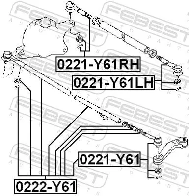 FEBEST Tie Rod End (0221-Y61RH)