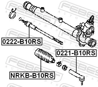 FEBEST Inner Tie Rod (0222-B10RS)