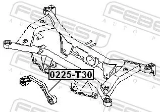 FEBEST Control/Trailing Arm, wheel suspension (0225-T30)