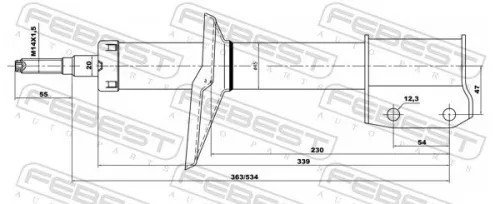 FEBEST Shock Absorber (02661286F)