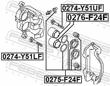 FEBEST Guide Bolt, brake caliper (0274-Y51UF)
