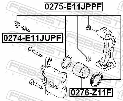 FEBEST Repair Kit, brake caliper (0275-E11JPPF)