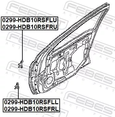 FEBEST Door Hinge (0299-HDB10RSFRL)