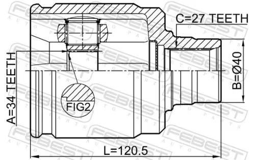 FEBEST Joint Kit, drive shaft (0311-CL20RH)