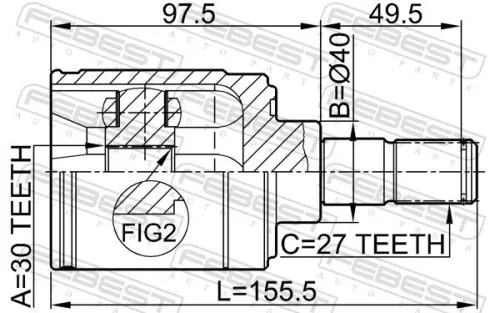 FEBEST Joint Kit, drive shaft (0311-HRVATRH)
