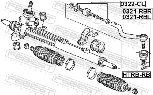 FEBEST Tie Rod End (0321-RBR)