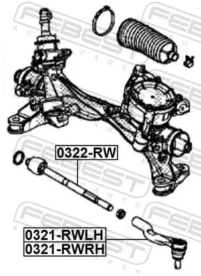 FEBEST Tie Rod End (0321-RWLH)