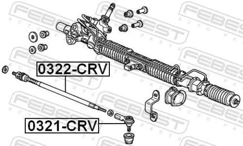 FEBEST Inner Tie Rod (0322-CRV)