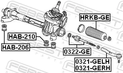 FEBEST Inner Tie Rod (0322-GE)