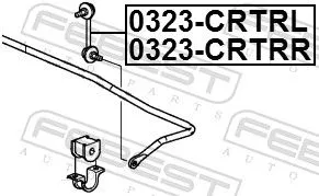 FEBEST Link/Coupling Rod, stabiliser bar (0323-CRTRR)