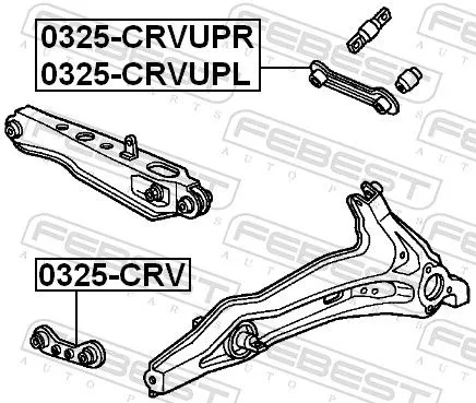 FEBEST Control/Trailing Arm, wheel suspension (0325-CRVUPR)