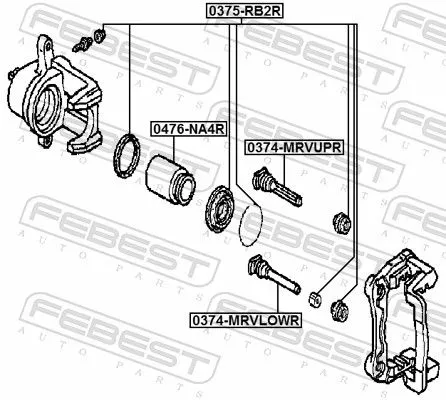 FEBEST Guide Bolt, brake caliper (0374-MRVUPR)