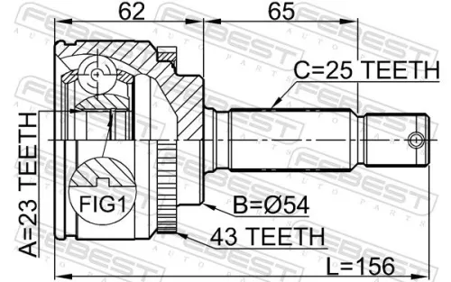 FEBEST Joint Kit, drive shaft (0410-010A43)