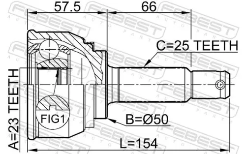 FEBEST Joint Kit, drive shaft (0410-011)