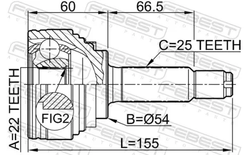 FEBEST Joint Kit, drive shaft (0410-012)