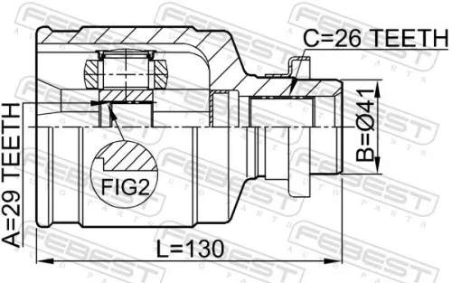 FEBEST Joint Kit, drive shaft (0411-CU204WD)