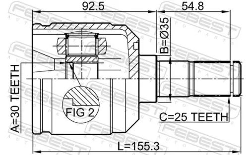 FEBEST Joint Kit, drive shaft (0411-N33)