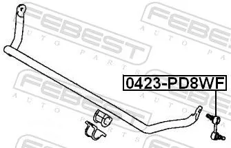 FEBEST Link/Coupling Rod, stabiliser bar (0423-PD8WF)