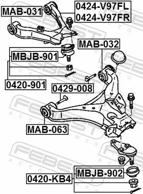 FEBEST Camber Correction Screw (0429-008)