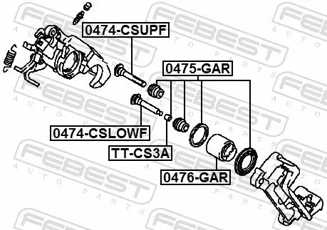 FEBEST Piston, brake caliper (0476-GAR)