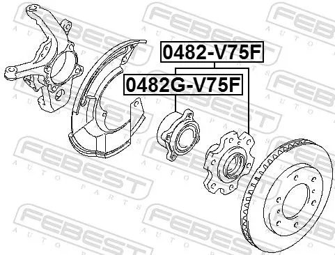 FEBEST Wheel Hub (0482G-V75F)