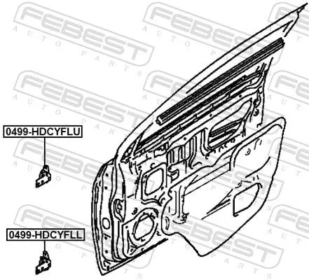 FEBEST Door Hinge (0499-HDCYFLU)