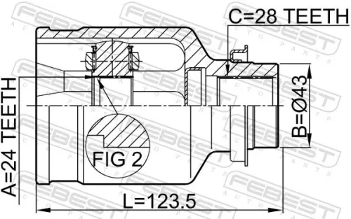 FEBEST Joint Kit, drive shaft (0511-M320MTRH)