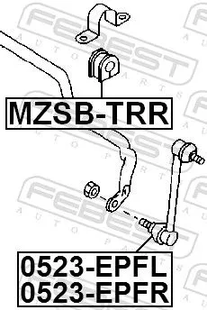 FEBEST Link/Coupling Rod, stabiliser bar (0523-EPFR)